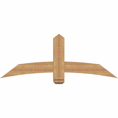 Ekena Millwork Bellingham Timber Gable Bracket, Western Red Cedar, 60"W x 22"H x 5 1/2"D x 5 1/2"F, 9/12 Pitch GBW060X22X0606BEL00SWR